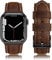Tuocal Genuine Leather Strap Compatible with Apple Watch 38mm 40mm 41mm for Men Women, Vintage Leather Straps Compatible with Apple Watch Series 9 8 7 6 5 4 3 2 1 SE Sport Edition, Retro brown