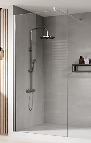 Duschwand Florida 70 x 200cm Glas Duschabtrennung Walk-In Dusche Nano Duschtrennwand