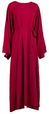 DOTBUY-SHOP Damen Muslim Lange Robe Muslimisches Kleid Ohne Hijab Naher Osten Dubai Türkei Arab Islamischer Ramadan Sommerkleid Gebetskleidung Abaya für Frauen