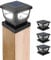 GEYUEYA Home Solar Post Lights,Solar Post Cap Lights Fence Post Lights Outdoor for 3x3 4x4 inch Wooden Posts Deck Cap Garden Yard Decoration-4 Packs
