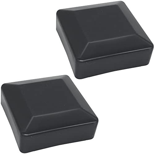 SKIR'CO (2 pièces) Capuchons de Poteau de Clôture, Carré 70 x 70 mm Capuchons en Plastique Gris pour Poteau de Clôture, Couleur Gris Anthracite RAL 7016