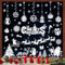 Pegatinas Navidad Ventanas Blanco para Decoracion Navidad Cristal, Grandes PVC Adhesivos Navidad Ventana Reutilizable Vinilos Ventana Navidad para Invierno Casa Escaparates Adornos Navidad