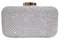 CORIOS Damen Strass Abendtasche Diamant Clutch Tasche Shiny Handtasche Hochzeit Brautbörse Kette Schultertasche Klein Tasche Elegante Luxus Umhängetasche Silber