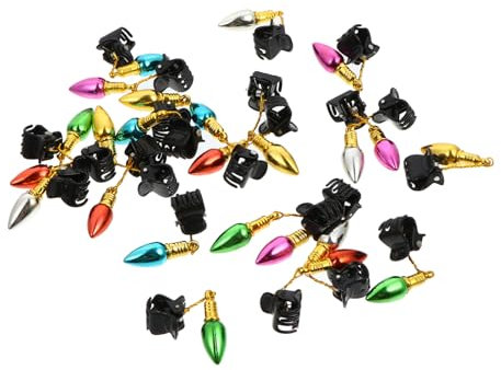 Stück Glocken-Bart-Pinzette zum Anklippen von Bartkugeln, Bart Weihnachtskugeln, Lichtern, kleine Glocken, Mini-Glöckchen, Gesichtsschmuck, Glockenklammer, Kunststoffperle,