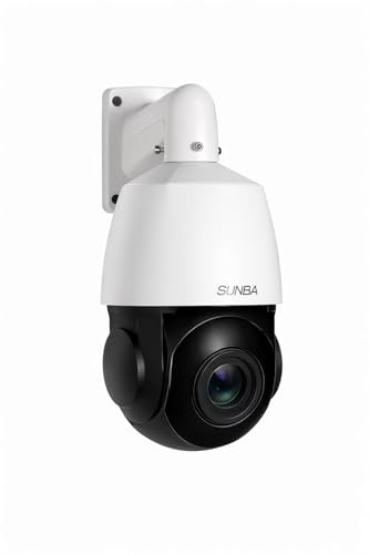 SUNBA 4K PTZ Security Camera Outdoor, 20X Optical Zoom PoE IP Camera with AI Human Tracking, Auto Tracking, Two-Way Audio, 360° Pan 90° Tilt, Dual Power PoE/DC, Smart Night Vision, 0NVIF-Compatible