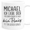 Penis Tasse personalisiert mit Namen Penistasse Pimmel Penis Becher versautes Geschenk für Freund Mann Kaffeetasse aus Keramik 330 ml