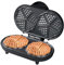 Bestron Gaufrier double pour gaufres classiques en forme de cœur, Gaufrier avec revêtement anti-adhésif, Sweet Dreams collection, Couleur: Noir Mat