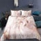 Pink Marble Duvet Cover Set,Rose Gold Quicksand Marble Bedding Set Double for Gril Women Modern Abstract Marble Texture Pattern Comforter Cover for All Seasons,Single