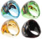 Holibanna 4er Satz Farbiger Glasringe Für Damen Dekorative Party Ringe Schmuck Fingerringe Glasringe Zur Verschönerung