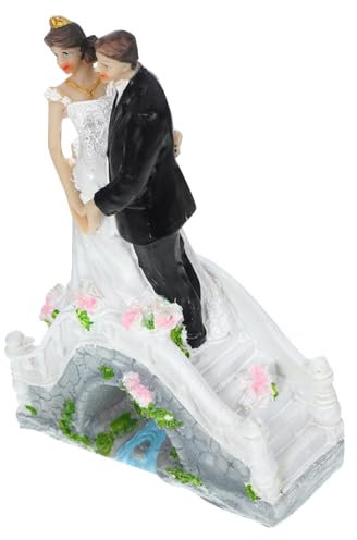 TOYANDONA Brautpaar Figur aus Kunstharz Dekorative Hochzeitsdekoration mit Niedlichem Design Vielseitiger Cake Topper für Hochzeitstorte und Jubiläumsfeier