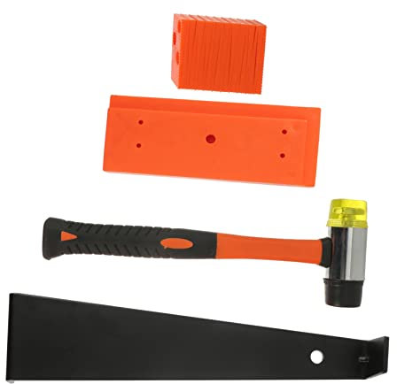 jojofuny 1satz Laminatboden Verlegeset Mit Tapping Block Keilen Und Hammer Für Einfache Und Schnelle Installation Von Parkett Und Vinylböden