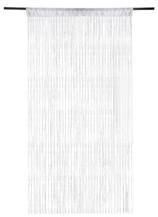 Husalsea Bead Curtains Fly Screens for Doors - Beaded Background Decoration, 100 X 200cm, 2 Panels (White)