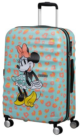 American Tourister Wavebreaker Disney FL - Spinner M, Koffer, 67 cm, 64 L, Mehrfarbig (Minnie Pastel Dots)