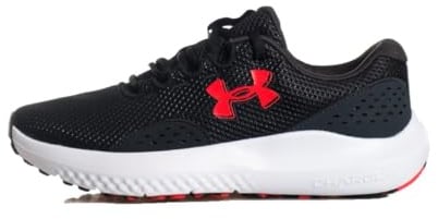 Under Armour Men's Charged Surge 4 Sneaker, (005) Black/Anthracite/Racer Red, 14 UK