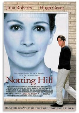 RISUANHENM Notting Hill Poster, Raumdekoration, künstlerisches Poster für Zimmer, ästhetische Leinwand, Wandkunst, Schlafzimmerdekoration, 30 x 45 cm, ungerahmter Stil