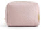 BAGSMART Kleine Make-up Tasche Kosmetiktasche,kleine Reisetasche mit Reißverschluss,Wasserfeste Kosmetiktasche,Make-up Organisationstasche für Frauen,Rosa