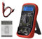 Strumenti multimetro portatile, display LCD retroilluminato, multimetro multifunzionale, tester di alta precisione per fabbrica professionale e scuola. (Rosso)