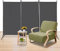 Ollewiellan Paravent 260x180cm 3 Teilig, Trennwand Raumteiler Paravent Raumteiler Stehend Faltbar,Innen Sichtschutz Freistehend,Room Divider aus Stahl und Polyester（Anthrazit）
