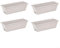 Set mit 4 Kunststoff-Fensterkästen, rechteckig, 42 cm, für eine Vielzahl von schönen Pflanzen (grau)