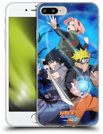 Head Case Designs Offizielle Naruto Shippuden Team 7 Schluessel Kunst Gelhülle [Militärischer Schutzgrad] Kompatibel Mit Apple iPhone 7 Plus/iPhone 8 Plus Und Kompatibel Mit MagSafe