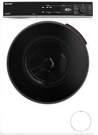 SHARP Waschmaschine ES-WNFB814CWDA-DE – 8 kg, Energieeffizienzklasse A, 1400 U/min, Inverter Motor, AquaStop, Dampffunktion, WiFi-Steuerung, Super Silent, Weiß