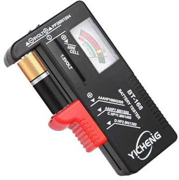No Batteries Required Analogue Battery Tester Multi Size Battery Checker Household Testers for C D 9V 1.5V Button Cell Batteries
