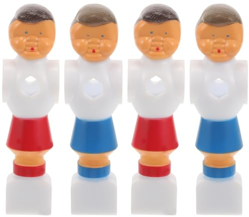 TOPBATHY 4 Stück Tischfußball Ersatzfiguren PVC Fußballspieler Figuren Robust Schlagfest Ergonomisch für Tischkicker Zubehör Fußballspiel Zubehör Rot Blau