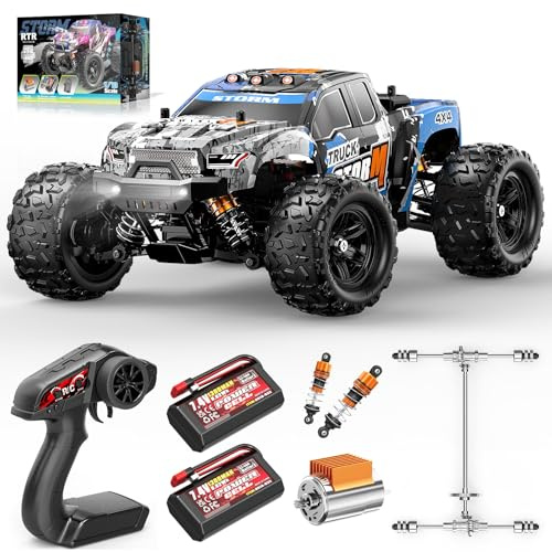 Womaqu Macchina telecomandata professionale Adulti e Ragazzi 1:18 4x4 RC 36 km/h, auto radiocomandata fuoristrada da esterno, resistente agli spruzzi, con Trasmissione in Metallo e 2 Batterie
