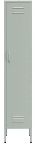 Lendo Online Metallschrank – Garderobenschrank aus Stahl mit verstellbaren Einlegeböden – Industrieller Aufbewahrungsschrank – 35x50x180 cm / 90x50x180 cm – Aktenschrank (Grün, 35x50x180cm)