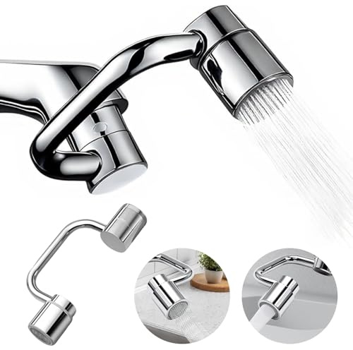HhBdy Rallonge de Robinet, Robinet d'extension Multifonctionnel Rotation à 1440° Mousseur Réglable Faucet Accessory 2 Modes Faucet Extension pour Cuisine Salle de Bains Lave-Linge Toilettes