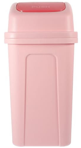 Gadpiparty Poubelle en Plastique 20L Couvercle Rabattable Rose Compacte et Robuste Cuisine et Chambre d'Garçon et Filles Accessoire Ménager Pratique