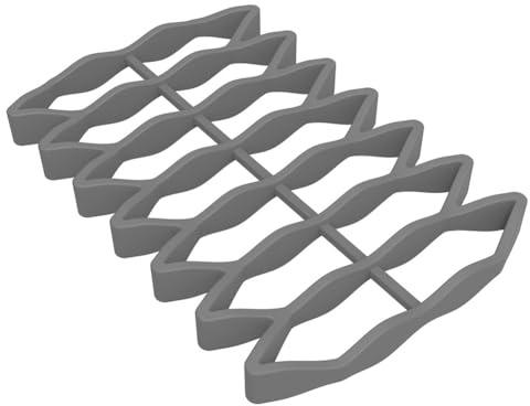 NINMORTH Silicone Roasting Rack Oven & Baking Non-, Dishwasher-Safe Cooling Rack, 23.3 x 15.6 cm, Black