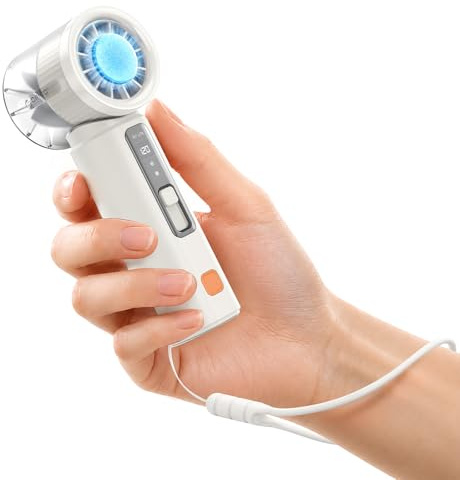 ORICO MiFan Mini Ventilateur Portable à Main 3000mAh, Blanc | 1 à 120 Vitesses Réglables, 9h Autonomie, Refroidissement Semi-conducteur TEC, 146g Ultra Léger pour Voyage, Blanc