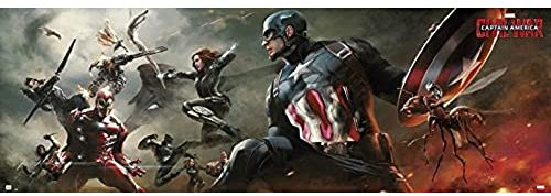 Grupo Erik Editores Marvel Captain America Civil War – Poster von Tür