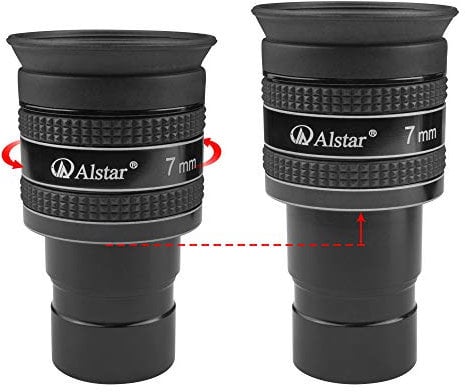Alstar 1,25 Zoll Teleskop Okular - 58 Grad 7 mm Planetenokular für Teleskop - Voll mehrfach beschichtetes Weitwinkelobjektiv für Astronomie & Astrofotografie