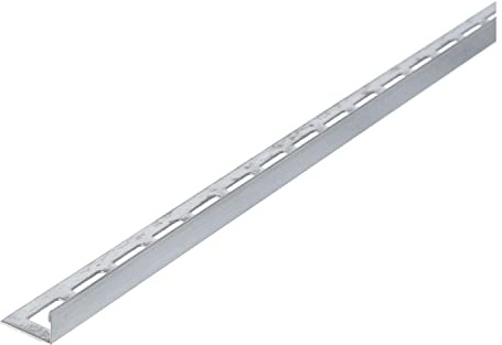 Fliesenschiene, Fliesenprofil, Winkelprofil, Edelstahl (V2A) gebürstet, Länge 2,50 m 12,5 mm Höhe 20 Stück Setpreis