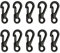 Temlum Aluminium Karabinerhaken, 2,5 cm Mini Karabiner Set, Karabinerhaken mit Schnapp Verschluss, Schlüsselanhänger Haken für Camping, Reisen, Wandern (Schwarz, 10 Stück)
