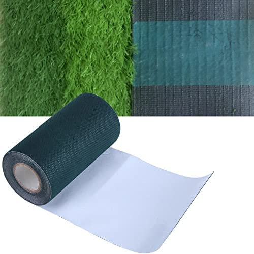Haofy Kunstrasenband, 5 m x 15 cm selbstklebend Synthetischer Rasen Kunstrasen Nahtband, Grünes Klebeband für Verbindung und Befestigung Rasenteppich, für Garten Rasen Teppich Rasenteppich