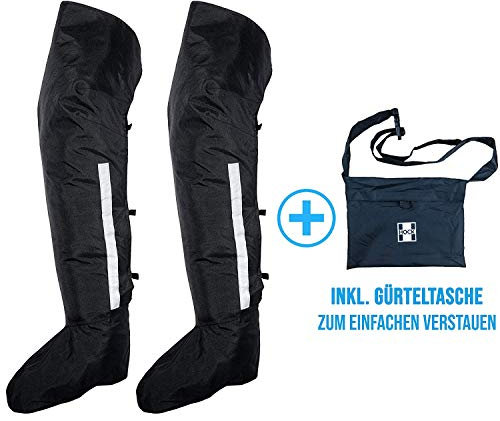 HOCK Regengamaschen Überschuhe Extra Lang - Die Praktische Alternative zur Regenhose - 100% Wasserdicht - Schutz vor Schnee und Regen beim Radfahren (schwarz, XL (45-46))
