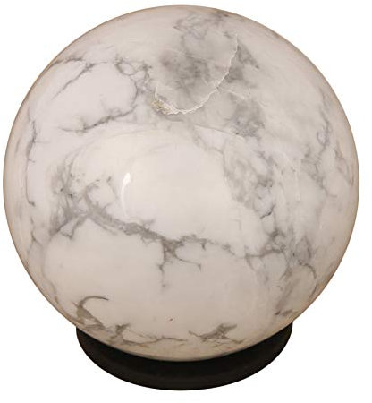 CRAFTSTRIBE Howlite esfera de la bola con el soporte de la piedra preciosa curativo de la piedra cristalina para la decoración