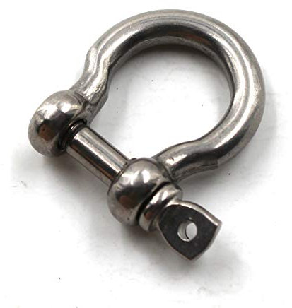 M14 Grilletes de acero inoxidable 304 D ring Shackles (Paquete de 1)