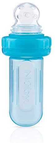 Nuby EZ Squeeze Weaning Self Feeder Baby Spoon, Blue