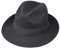 Borges & Scott Swift - Fedora - Leichtgewichtig - 100% Wollfilz – Für die Reise knautschbar - Wasserabweisend - Snap Brim - 60cm Schwarz
