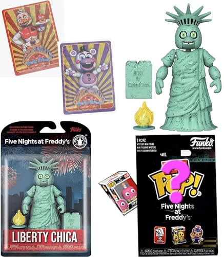 Light Party Five Nights at Freddy's Pop! Figure Bundled with + Twisted Bonnie Figure FNAF Series Books + Pint Size Heroes Blind Bag + Character Capsule 3 Items