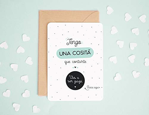 Manahia Tarjeta rasca y gana Papá - Futuro Padre - Vas a ser papá - Tarjeta rasca y gana Anuncio de Nacimiento - Futuro Papá - Anuncio de embarazo para Papá - Padre