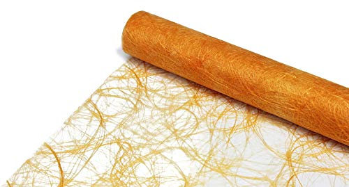Sizoweb Tischläufer Tischband Dekoration Dekor Breite 30 cm Rollenlänge und Farbe wählbar Apricot Terra 5 Meter