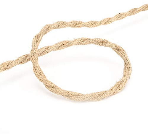 Filo elettrico vintage corda di canapa intrecciata coppia filo elettrico cavo accessori fai da te per lampadari (2 metri/6,6 piedi)