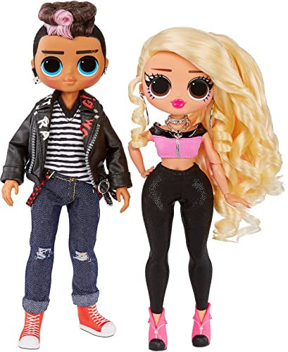 L.O.L. Surprise! OMG Movie Magic 2er-Pack - Tough Dude & PINK Chick - Modepuppen mit 25 Überraschungen & 2 Spielsets - Serie 1 - Outfits, Accessoires & mehr - Für Jungen & Mädchen ab 4 Jahren