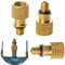 Adapter für Schrader auf Dunlop Ventil, 3 Stück, AV auf DV-Ventil, MTB Ventilteil Aufsatz, Motorradventil Adapterstück, KFZ Schraderventil Ventiladapter auf Normalventil, Car Valve Adapter Set