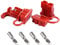 120 Amp 2 Pcs connecteur de batterie 120A connexion rapide déconnexion + 1 pièce 120A amp poignée connecteur d'alimentation de batterie + 2 pièces couvercle anti-poussière (Rouge, 2 AWG)